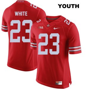 Youth NCAA Ohio State Buckeyes De'Shawn White #23 College Stitched Authentic Nike Red Football Jersey JC20S74MK